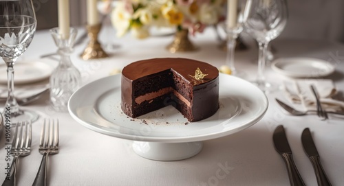Gourmet dark chocolate cake...
