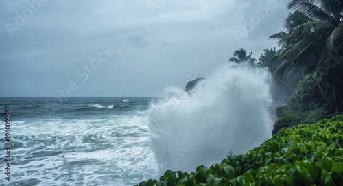 Robust waves pounding the p...