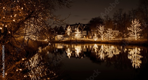 Festive winter scene with g...