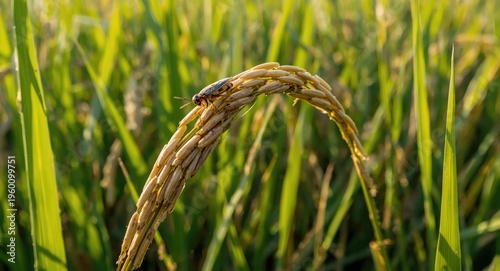 Rice field infestation by b...