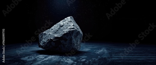 Meteorite stone display on ...