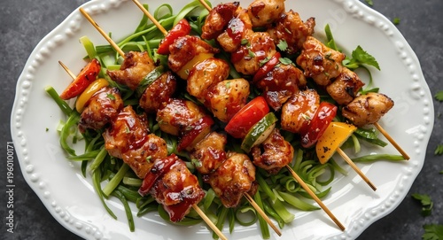 BBQ glazed chicken and vege...