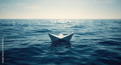 Paper Earth boat sailing en...