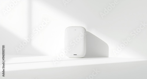 Minimal white backdrop with...