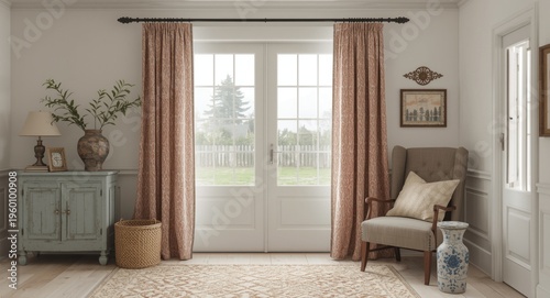 inviting farmhouse interior...
