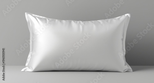 Elegant white silk pillowca...