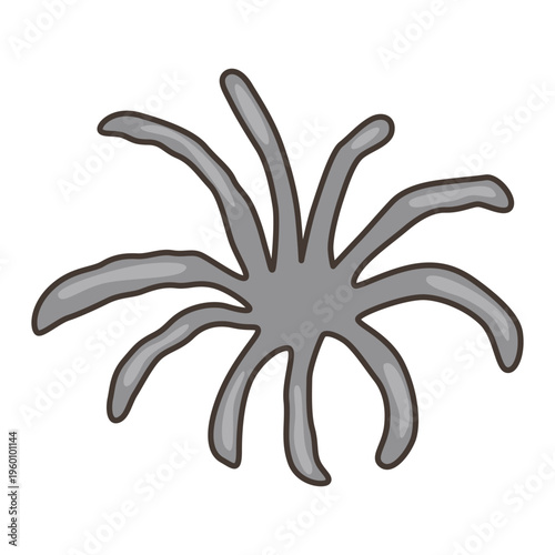 Dinosaurs skeletons parts underground. Fossils, bones of prehistoric reptiles and ammonites