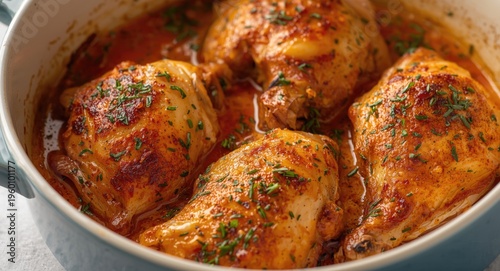 Freshly baked chicken thigh...