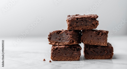 Homemade chocolate brownie ...