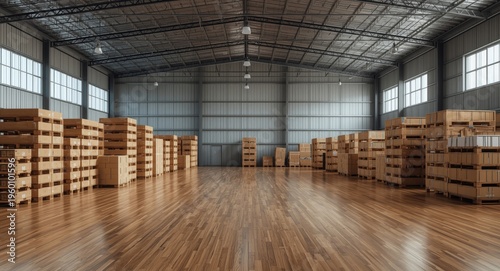 Interior of a building with...