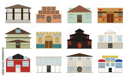 House illustration set