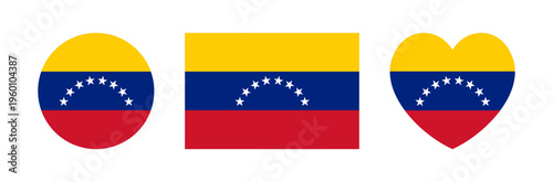 Round, heart shaped, rectangular civil Venezuela flag background, sticker. Flag of Venezuela heart, circular, rectangle badge, icon, button. Banner flag of Venezuela set. Free Download Round, heart shaped, rectangular civil Venezuela flag background, sticker. Flag of Venezuela heart, circular, rectangle badge, icon, button. Banner flag of Venezuela set. - GFXLoad