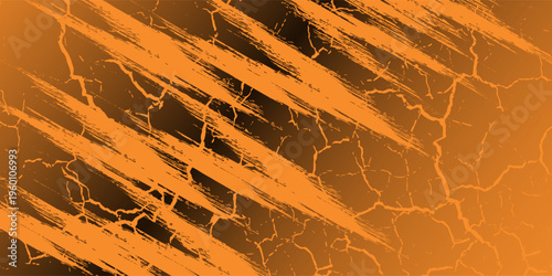 orange black brush Car sticker wrap pattern banner abstract sporty lines black orange color combination grunge brush modern pattern racing motorsport vector design.