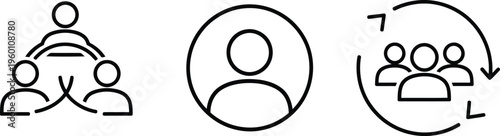 Illustration depicting teamwork, leadership, and collaboration concepts in a visual format Vector