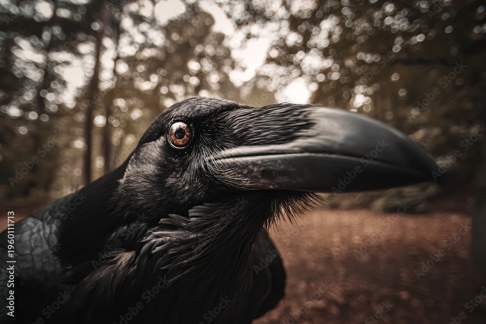 Obraz premium raven on the ground