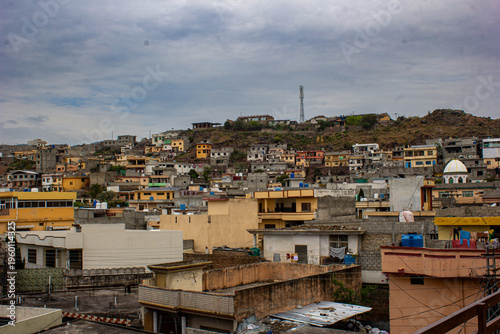 Hillside houses in Bara Kahu Islamabad urban landscape