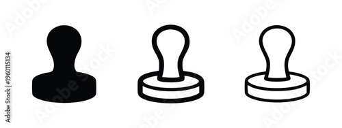 Official Rubber Stamp Icon - Approval, Confirmation, or Bureaucracy Symbol