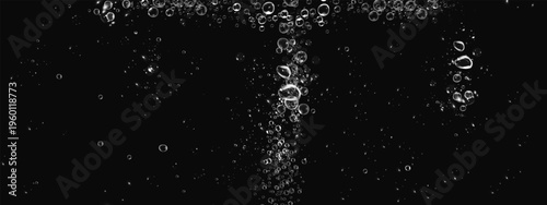 Transparent drops and soap bubbles create a vector texture for sea, aquarium, or fresh design concepts.