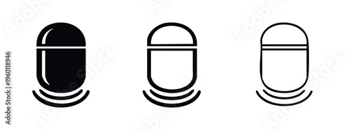Smart Speaker or Microphone with Sound Waves Icons