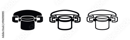 Industrial Hand Grinder Tool Icon Set for Workshop Equipment