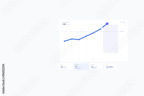 Foto Marketing Analytics Dashboard UI with Growth Chart, Conversion Rate and KPI Metr