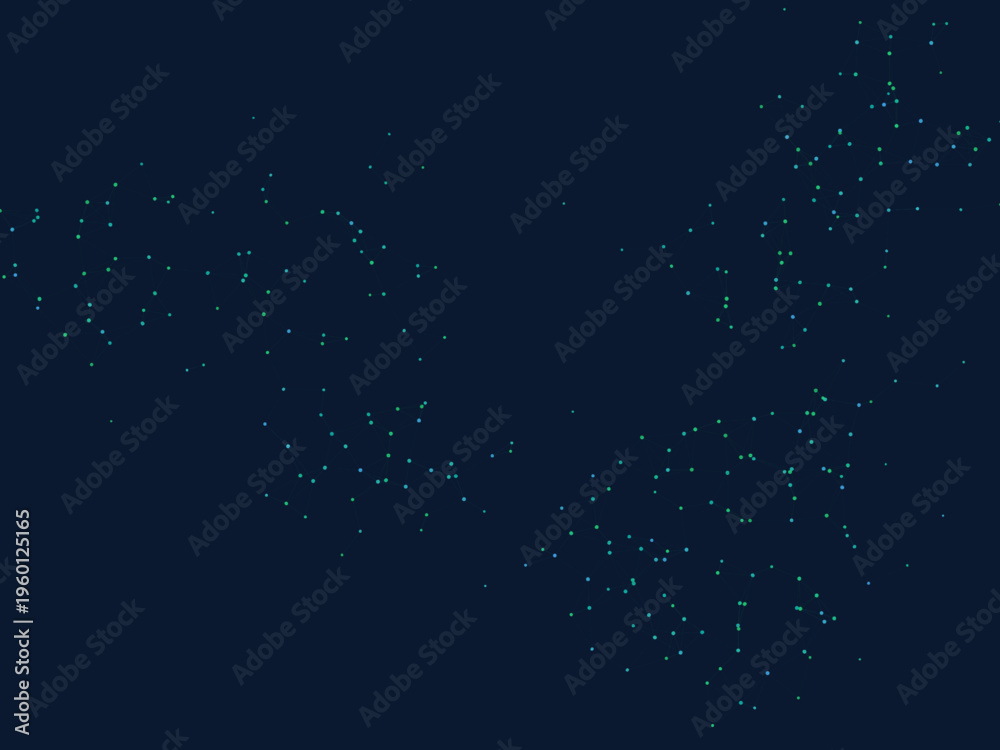Obraz premium Futuristic Connected Nodes Mesh Vector Art Poster