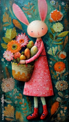 Conejo de Pascua en Jardín Encantado