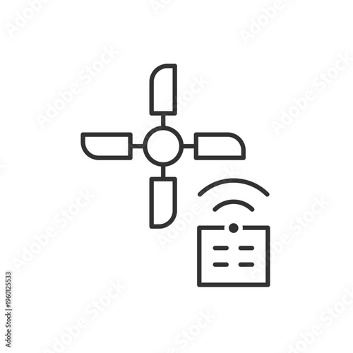 Ceiling Fan with Remote Control Icon