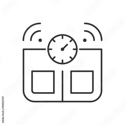 Smart Weight Scale Icon - Signal Icon