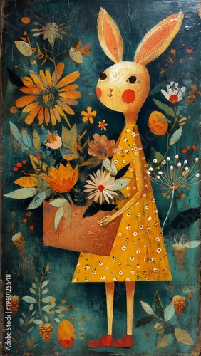 Conejo de Pascua en Jardín Encantado