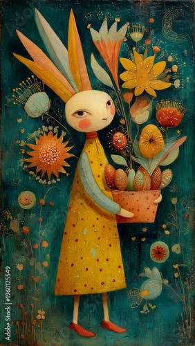 Conejo de Pascua en Jardín Encantado