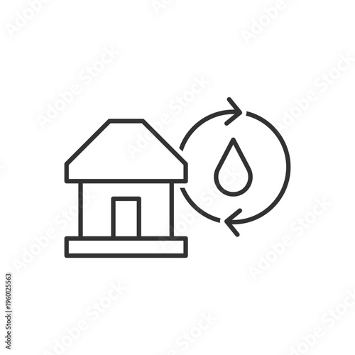 Home Water Recycling Icon
