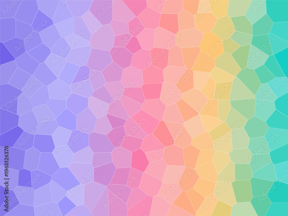 Fototapeta premium Colorful Tessellation Cells Vector Art Pattern