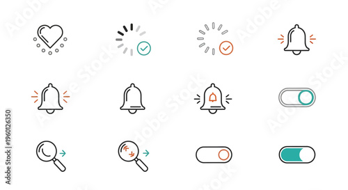 Collection of various interface icons.