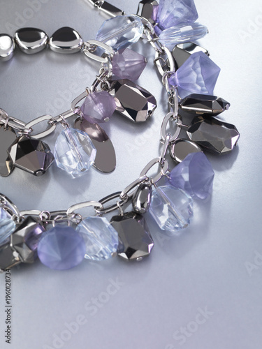 Tableau sur toile Necklace and Bracelet, jewelry, jewellery still life.