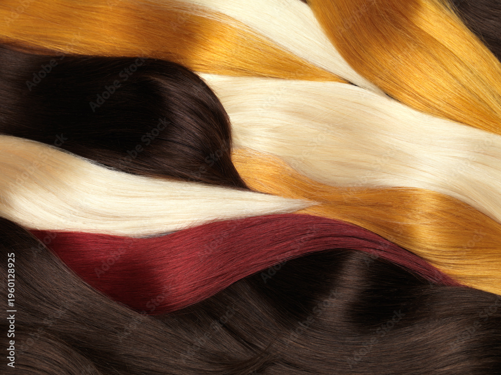Fototapeta premium Colorful Hair Extensions