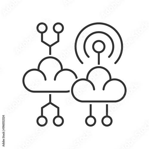 Cloud Wireless Network Connection Icon
