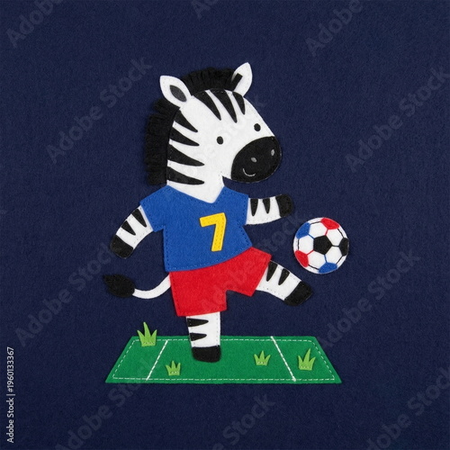 zebra felt craft image illustration