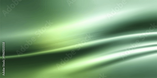 Abstract emerald silk waves, capturing the fluid movement and light reflections of luxurious fabric. Evoking a sense of elegance and sophistication.