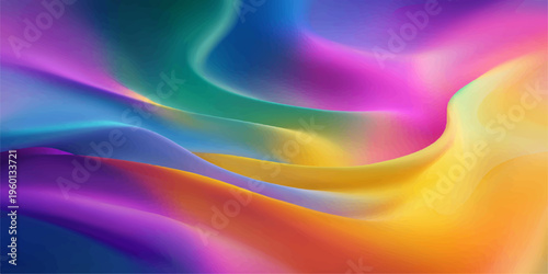 Abstract vibrant color flowing and waving, blending multiple hues to create dynamic, visual experience. A wave of creative emotion!