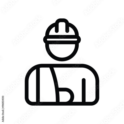 broken hand line icon illustration vector graphic.eps