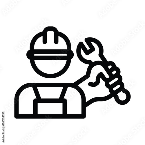 labor union line icon illustration vector graphic.eps
