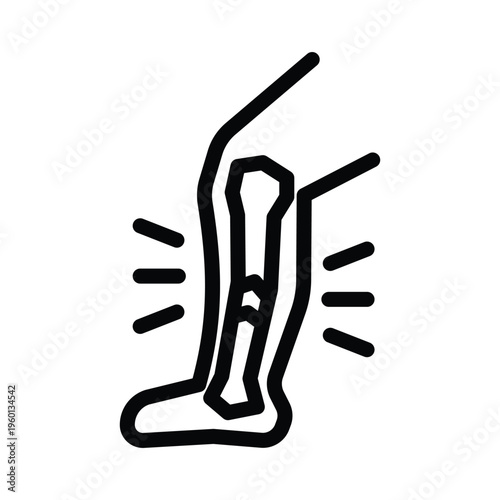  bone fracture line icon illustration vector graphic.eps