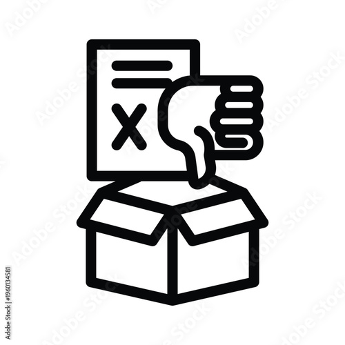  rejected line icon illustration vector graphic.eps