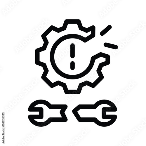  faulty equipment line icon illustration vector graphic.eps