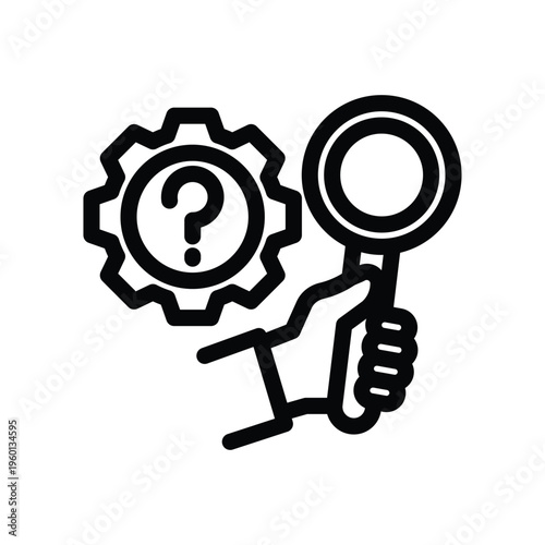 investigation line icon illustration vector graphic.eps