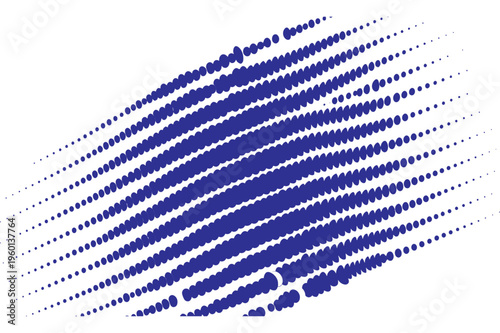 A blue and white diagonal striped pattern with pixelated texture and effect