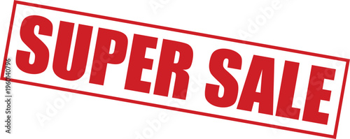 Vibrant red super sale stamp on isolated for advertising