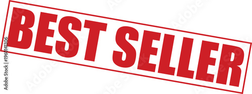 Red best seller stamp on with bold letters