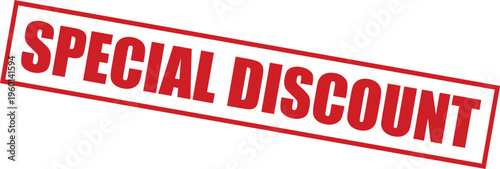 Special discount red stamp on for marketing promotions